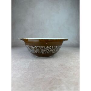 Vintage Pyrex Woodland 442 Brown Cinderella Mixing Nesting Bowl 1.5 Qt MCM